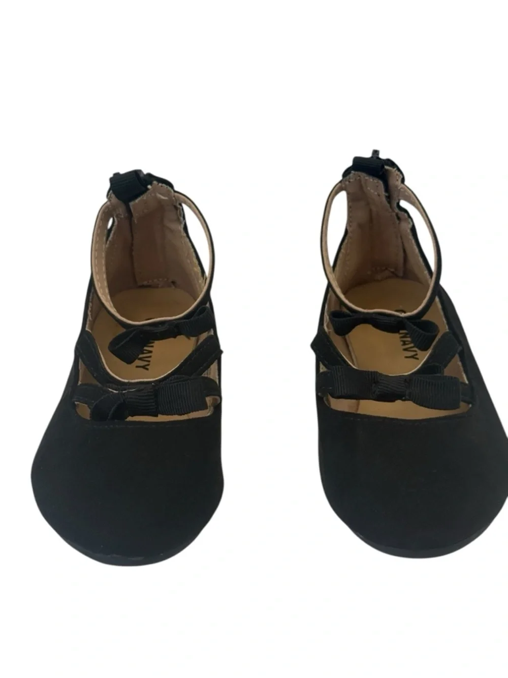 Old Navy Toddler Girls' 2 Pairs Black Flats Slip-On Shoes Casual Style, Size‎ 7